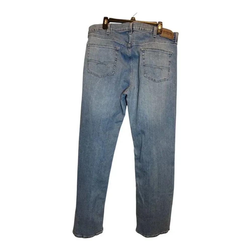Signature By Levi Strauss S61 Relaxed Jeans Men’s 38x34 Blue Straight Distressed